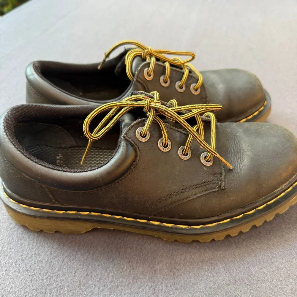 Dr. Martens Graceland Black Leather Oxford Lug Sole Shoes Mens 9 Womens 10 UK 8